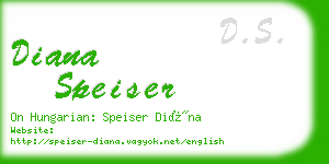 diana speiser business card